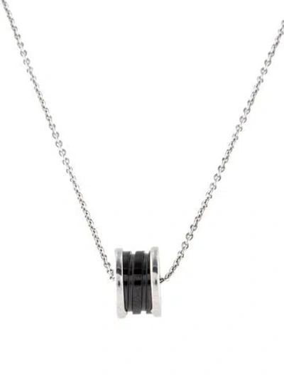 Pre-owned Bvlgari Ceramic Save The Children Necklace, 16.5" In Black