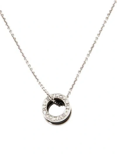 Pre-owned Bvlgari Ceramic Save The Children Pendant Necklace, 18" In Black
