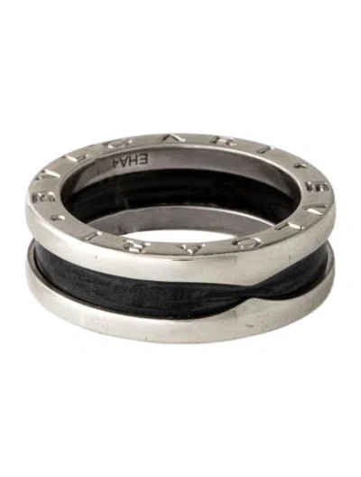 Pre-owned Bvlgari Ceramic Save The Children Ring In Black