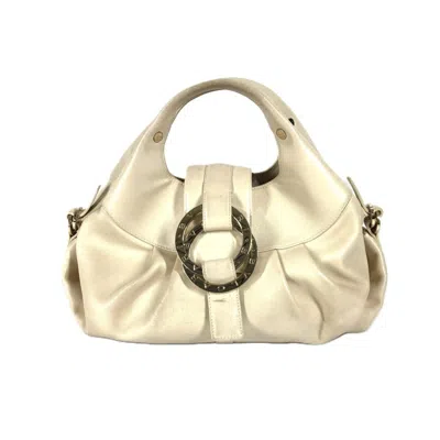 Pre-owned Bvlgari Chandra Leather Handbag () In Sand