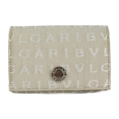 Pre-owned Bvlgari Chocolate Canvas Card Case ()