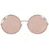 Bvlgari Clear Mirror Rose Gold Round Ladies Sunglasses Bv6159 20144z 54