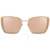Bvlgari Clear Mirror Rose Gold Square Ladies Sunglasses Bv6176 20140w 55