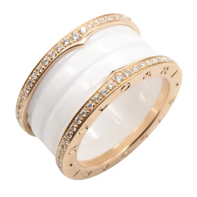 Pre-owned Bvlgari Clear Pink Gold (18k) Band Ring () In Transparent