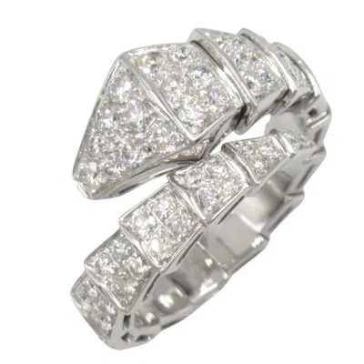 Pre-owned Bvlgari Clear White Gold (18k) Band Ring () In Transparent