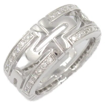 Pre-owned Bvlgari Clear White Gold (18k) Band Ring () In Transparent