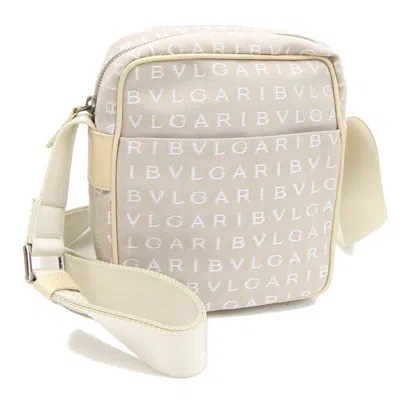 Pre-owned Bvlgari Cream Light Beige Canvas Leather Pochette Shoulder Bag ()