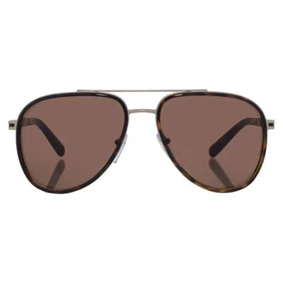 Bvlgari Dark Brown Pilot Men's Sunglasses Bv5060 202253 57 In Gray