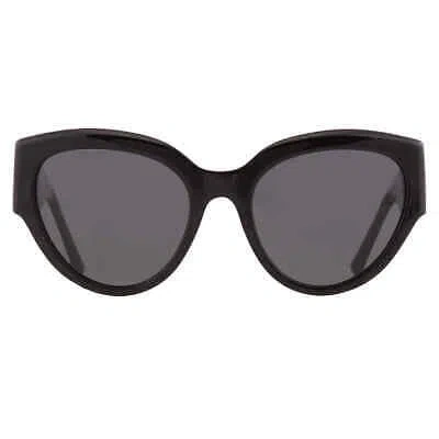 Pre-owned Bvlgari Dark Grey Cat Eye Ladies Sunglasses Bv8258 552987 55 Bv8258 552987 55 In Gray