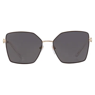 Bvlgari Dark Grey Geometric Ladies Sunglasses Bv6175 202387 56 In Black