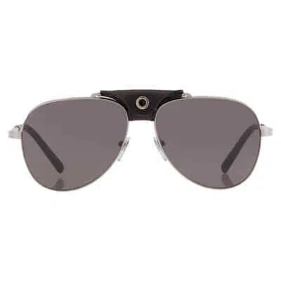 Pre-owned Bvlgari Dark Grey Pilot Unisex Sunglasses Bv5061q 400/b1 60 Bv5061q 400/b1 60 In Gray