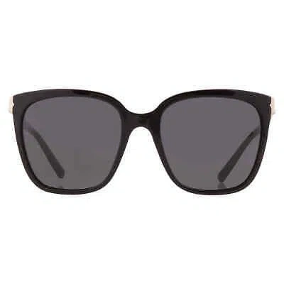 Pre-owned Bvlgari Dark Grey Square Ladies Sunglasses Bv8245 501/87 55 Bv8245 501/87 55 In Gray