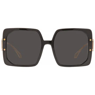 Bvlgari Dark Grey Square Ladies Sunglasses Bv8254 501/87 55 In Black