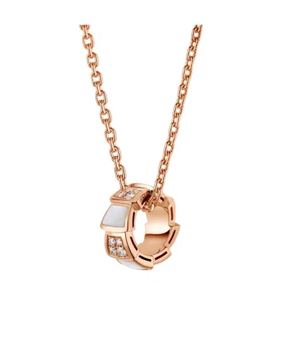 Bvlgari Decorated Necklace In Rose Gold