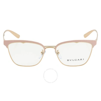 Bvlgari Demo Cat Eye Ladies Eyeglasses Bv 2218 2057 54 In Gold / Ink / Pink