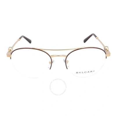 Bvlgari Demo Pilot Ladies Eyeglasses Bv 2235 2064 52 In Gold / Rose / Rose Gold