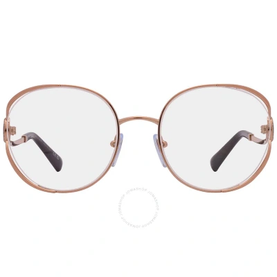 Bvlgari Demo Round Ladies Eyeglasses Bv2245b2014 54 In Gold / Ink / Pink