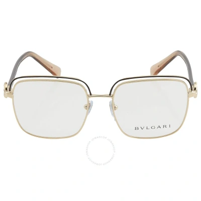 Bvlgari Demo Square Ladies Eyeglasses Bv 2226b 2033 52 In Black / Gold