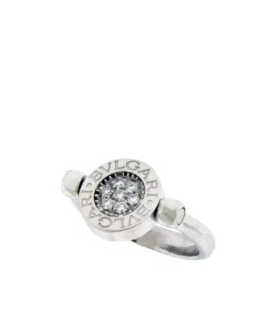 Bvlgari Diamond And Onyx Flip 18k Ring In White