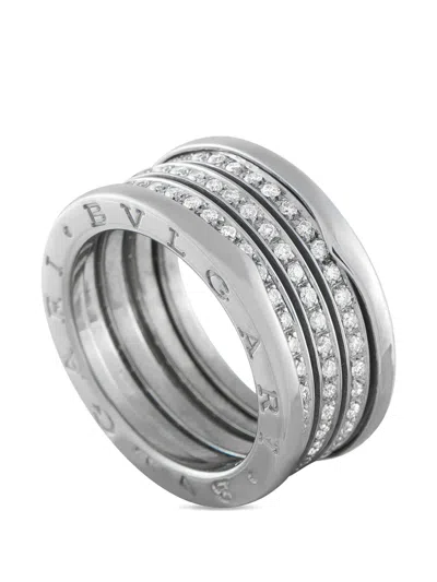 Pre-owned Bvlgari Diamond Ring In Silver