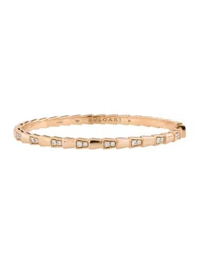 Pre-owned Bvlgari Diamond Serpenti Viper Bracelet, 6.5" In Multi