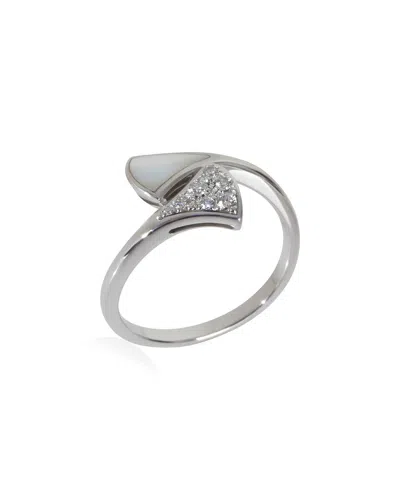 Pre-owned Bvlgari Diva's Dream 0.08 Ct. Tw. Diamond & Mother Of Pearl Ring (authentic  Pre-loved)