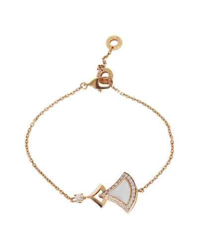 Pre-owned Bvlgari Diva's Dream 18k Rose Gold 0.31 Ct. Tw. Diamond Bracelet (authentic Pre-loved)