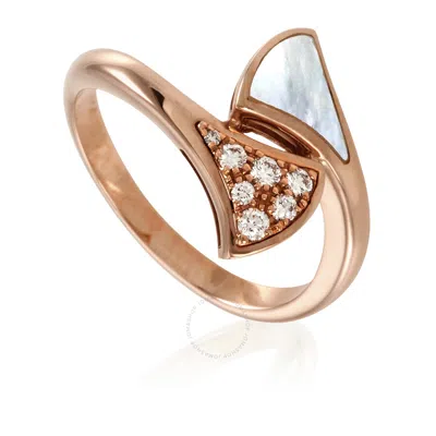 Bvlgari Rose Gold, Diamond And Mother-of-pearl Divas' Dream Ring In Pink/gold Tone