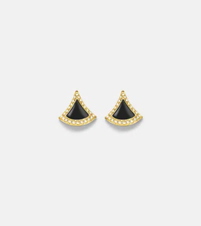 Bvlgari Divas' Dream 18kt Gold Earrings With Onyx And Diamonds