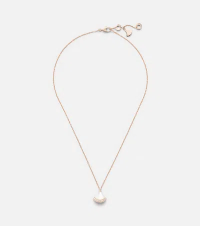 Bvlgari Divas' Dream 18kt Rose Gold Necklace With Mother-of-pearl Diamonds