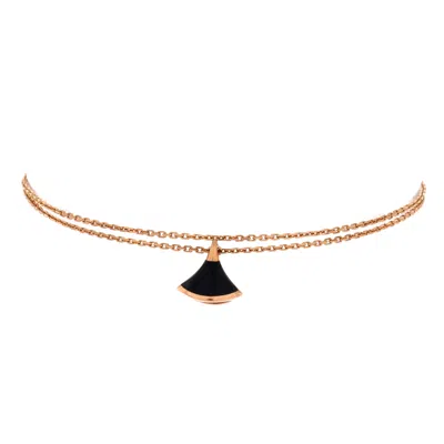 Bvlgari Divas' Dream Bracelet 18k Rose Gold And Onyx In Multi