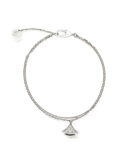 Pre-owned Bvlgari Divas' Dream Diamond Bracelet In Silver