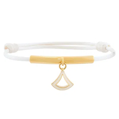 Bvlgari Divas Dream Ivory Opal Fabric Bracelet In White