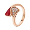 Bvlgari Rose Gold, Diamond And Carnelian Divas' Dream Ring In Pink/gold Tone