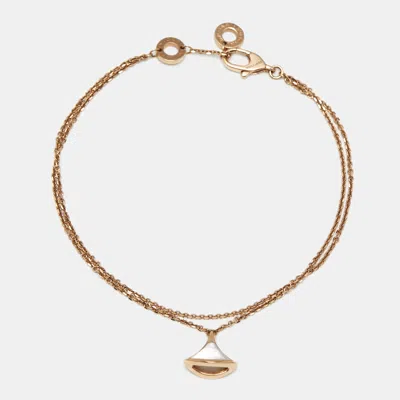 Pre-owned Bvlgari Divas' Dream Mother Of Pearl 18k Rose Gold Bracelets ml