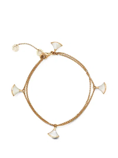 Pre-owned Bvlgari Divas' Dream Mother-of-pearl Charm Bracelet In Pink