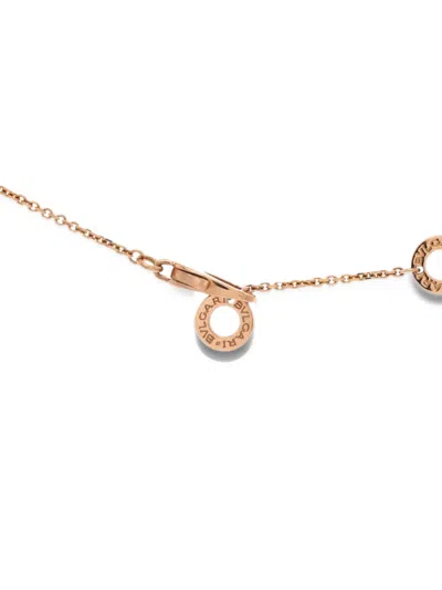 Pre-owned Bvlgari Divas' Dream Openwork Pendant 18k Rose Gold With Pave Diamonds Necklace In Pink