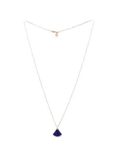 Pre-owned Bvlgari Divas' Dream Pendant 18k Rose Gold With Lapis Lazuli And Diamond Small Necklace In Pink