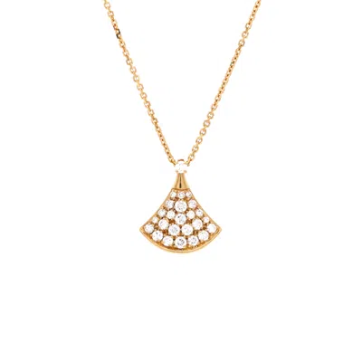 Bvlgari Women's Divina 18k Yellow Gold & Pavé Diamond Pendant Necklace