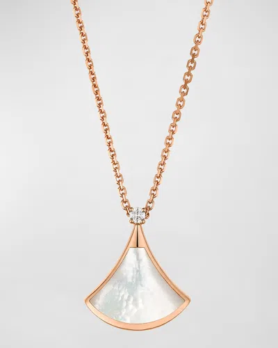 Bvlgari Divas' Dream Rose Gold Pendant Necklace With Mother-of-pearl