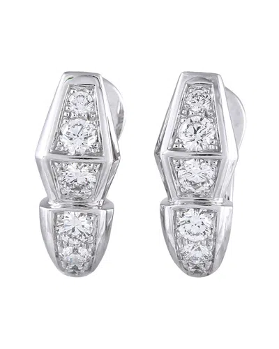 Pre-owned Bvlgari Dnu Dupe Skus  18k 1.52 Ct. Tw. Diamond Earring (authentic Pre-loved)