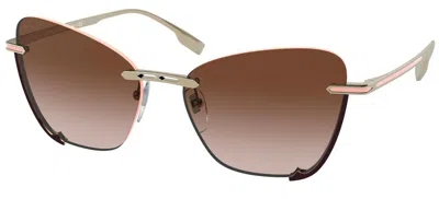 Pre-owned Bvlgari Dolce & Gabbana Dg 4467b Shiny Black And Silver/grey (501/87) Sunglasses In Brown Shaded