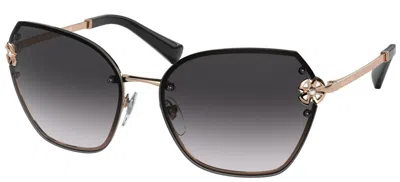Pre-owned Bvlgari Dolce & Gabbana Dg 4468b Black And Gold/grey Shaded (501/8g) Sunglasses In Brown Shaded