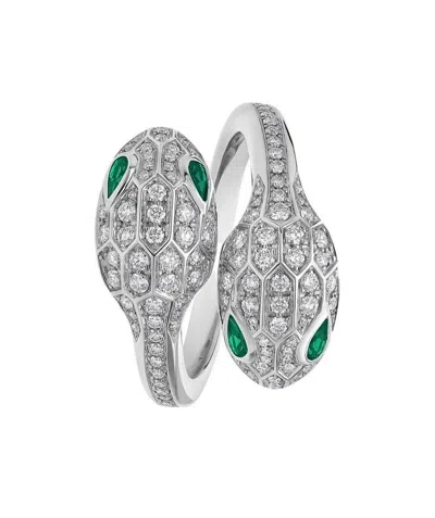 Bvlgari Double Snakehead Ring In Gray