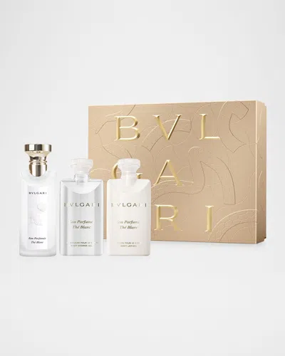 BVLGARI EAU PARFUMEE THE BLANC CHRISTMAS GIFT SET, 3 X 2.5 OZ.