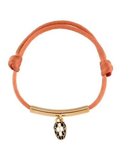 Pre-owned Bvlgari Enamel Serpenti Forever Cord Bracelet, 8" In Multi