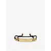 Bvlgari Ck   Engraved Gold-plated Brass String Bracelet In Gold