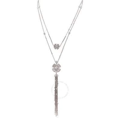 Bvlgari Fiorever 18k White Gold And Diamond Necklace