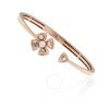 Bvlgari Rose Gold And Diamond Fiorever Open Bangle In Pink/gold Tone