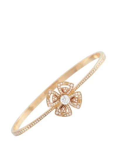 Pre-owned Bvlgari Fiorever Diamond Bracelet In Pink